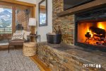 Cozy up by the Wood Burning Fireplace